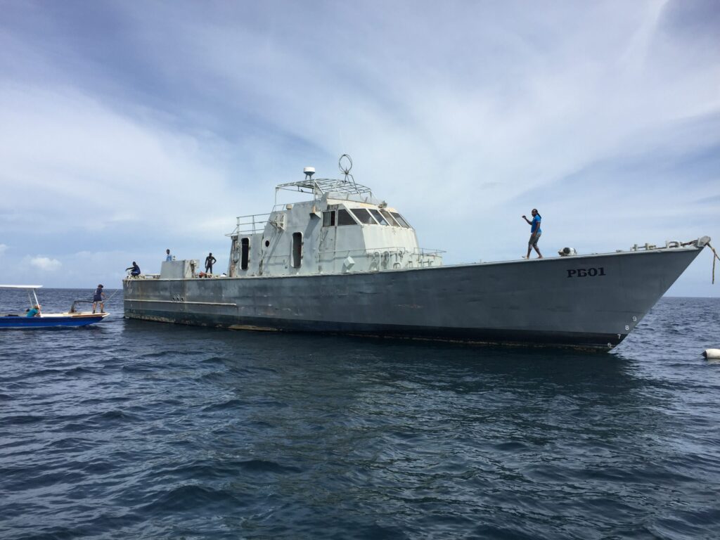 MV Tyrrel Bay Sept 25 2018 before joining the shipwrecks of Grenada as a popular destination dive MV Tyrrel Bay before becoming an artificial reef Sept 25 2018 Grand Anse Bay. Shipwreck diving Grenada. Eco Dive.